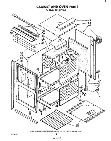 Cabinet and oven parts