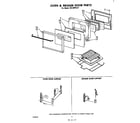 Whirlpool SB130PEK0 oven & broiler door parts diagram