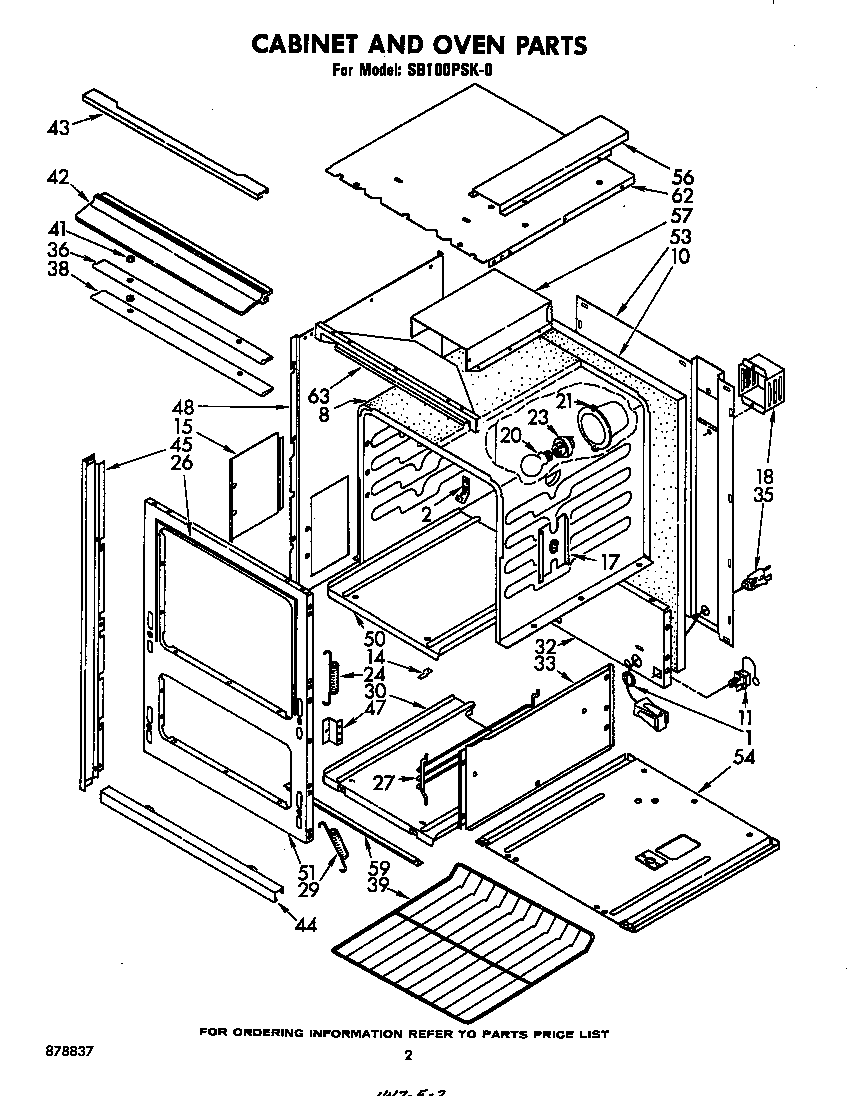 Cabinet and oven parts