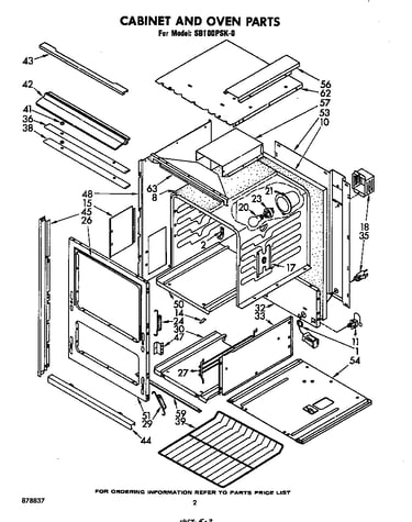 Cabinet and oven parts