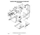 Whirlpool SB100PSK0 control panel & ignition system parts diagram