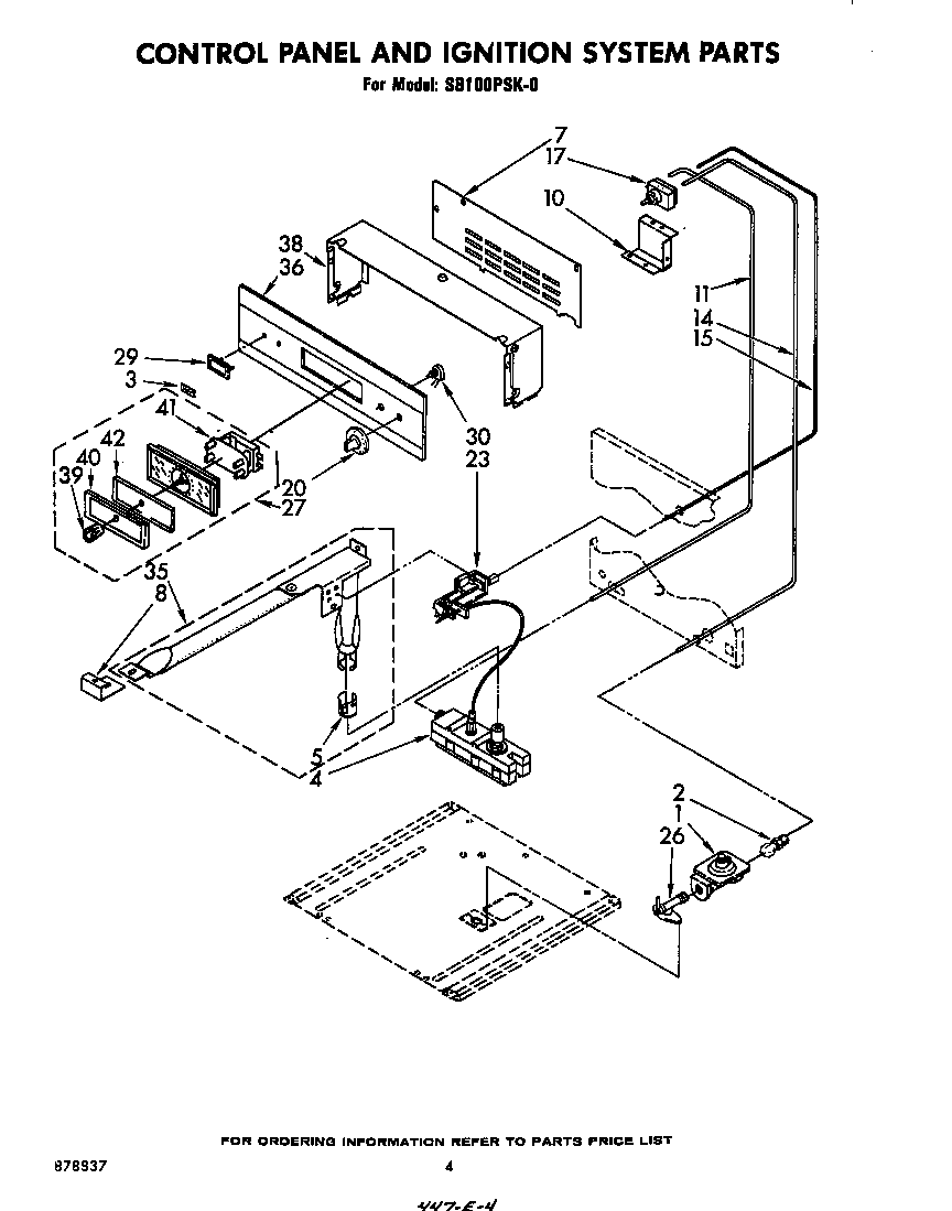 Control panel & ignition system parts