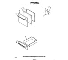 Whirlpool RF0100XKW0 door and drawer diagram