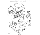 Whirlpool RB160PXL2 control and fan assembly diagram