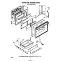 Whirlpool RS576PXP1 door and drawer diagram