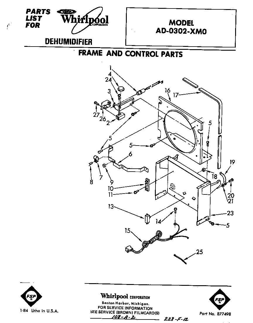 FRAME AND CONTROL PARTS