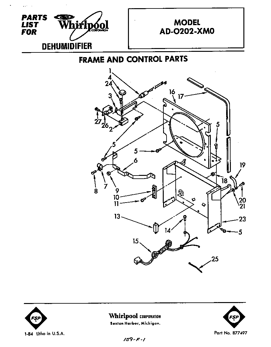 Frame and control parts