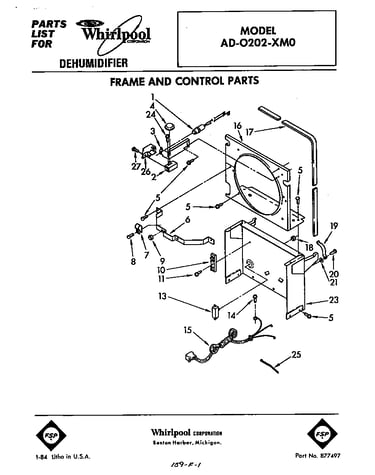 Frame and control parts