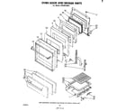 Whirlpool SE950PSKW1 oven door and broiler diagram