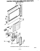 Control panel and upper oven door