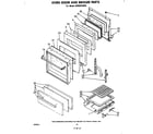Whirlpool SE950PSKW0 oven door and broiler diagram