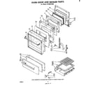 Whirlpool SF330PEKW0 oven door and broiler diagram