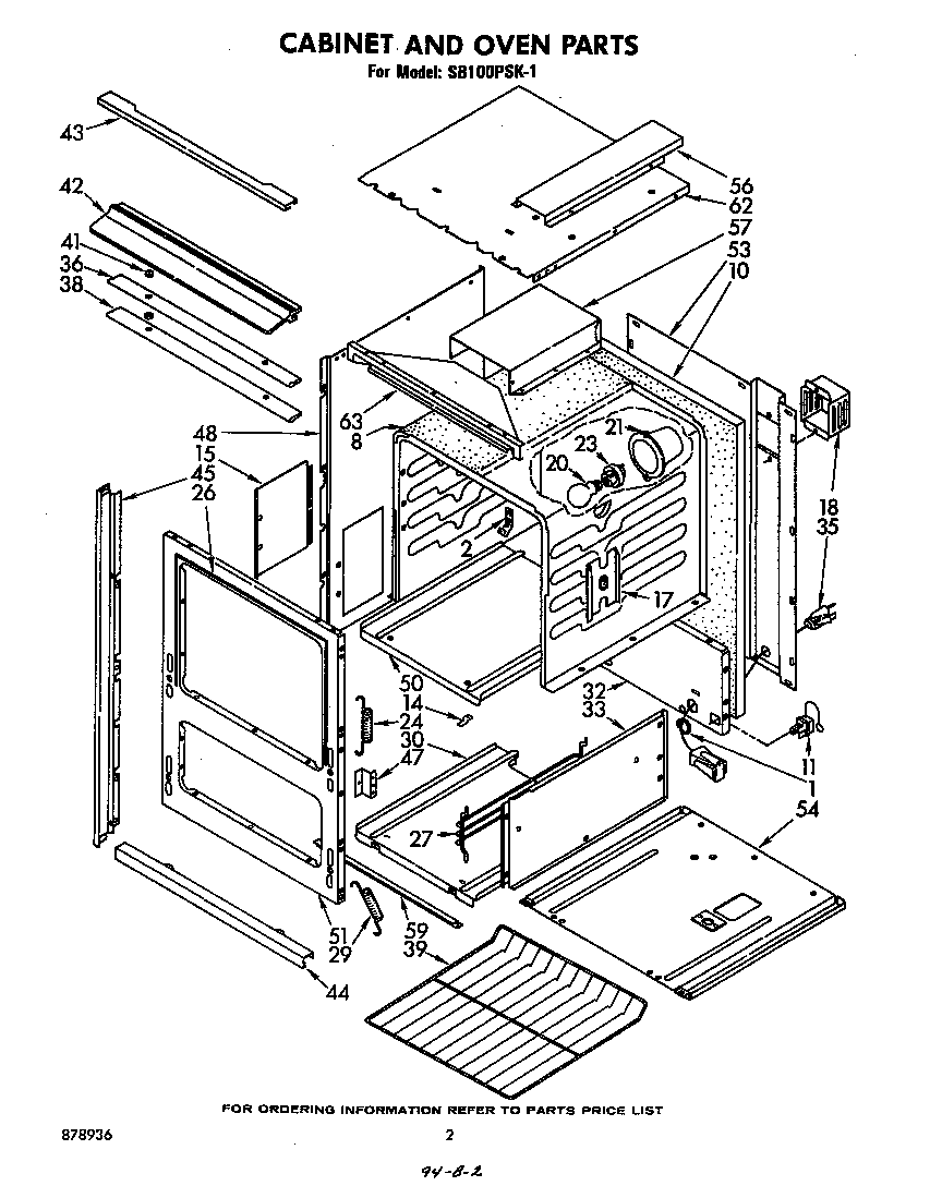 CABINET AND OVEN PARTS