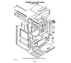 Whirlpool SB100PSK1 cabinet and oven parts diagram