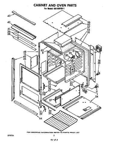 Cabinet and oven parts