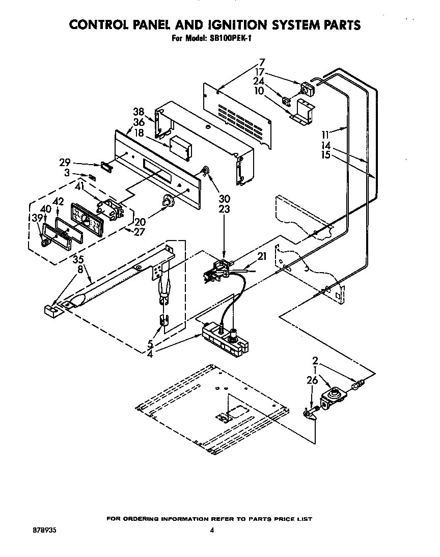 CONTROL PANEL & IGNITION SYSTEM PARTS