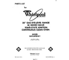 Whirlpool SM958PEKW1 front cover diagram