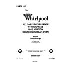 Whirlpool SM958PSKW0 front cover diagram