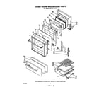 Whirlpool SM958PSKW0 oven door and broiler diagram