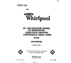 Whirlpool SM958PEKW0 front cover diagram