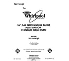 Whirlpool SF5140SKW0 front cover diagram