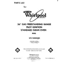 Whirlpool SF5100SKW0 front cover diagram