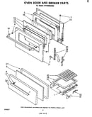 Oven door and broiler