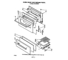 Whirlpool SF3100EKW0 oven door and broiler diagram
