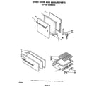 Whirlpool SF3000SKW0 oven door and broiler diagram