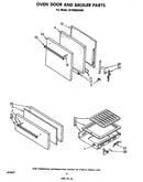 Oven door and broiler