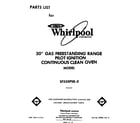 Whirlpool SF350PSK0 front cover diagram