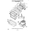 Whirlpool SF333PSKT0 oven door and broiler diagram