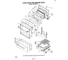 Whirlpool SF333PEKT0 oven door and broiler diagram