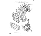 Whirlpool SF333PSPT0 oven door and broiler diagram