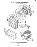 Oven door and broiler