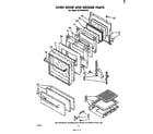 Whirlpool SF310PSPW0 oven door and broiler diagram