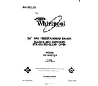 Whirlpool SF5140EPW0 front cover diagram