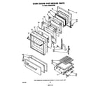 Whirlpool SE950PEPW0 oven door and broiler diagram