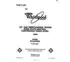 Whirlpool SF350PEPW0 front cover diagram