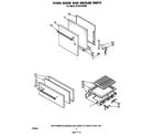 Whirlpool SF301BSKN0 oven door and broiler diagram