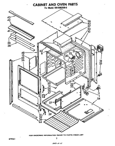 Cabinet & oven parts