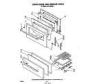 Whirlpool SF3110SKN0 oven door and broiler diagram
