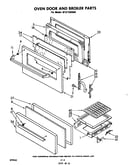 Oven door and broiler