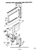 Control panel and upper oven door