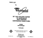 Whirlpool SM958PSKW2 front cover diagram