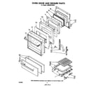 Whirlpool SM958PSKW2 oven door and broiler diagram