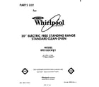 Whirlpool RF0100XKW1 cover page diagram