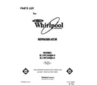 Whirlpool EL13PCXRWR0 front cover diagram