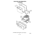 Whirlpool SF302BSKN0 oven door and broiler diagram