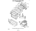 Whirlpool SF316PSPW0 oven door and broiler diagram